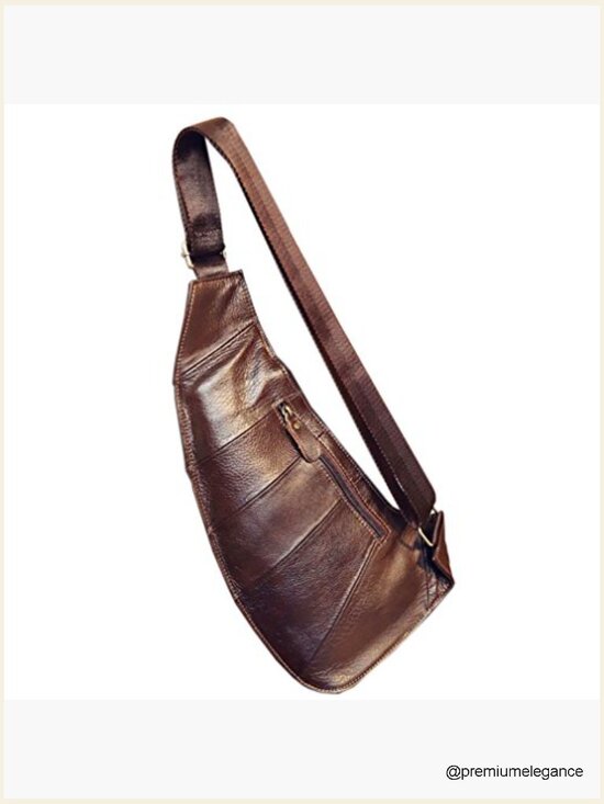 Genuine Leather Sling Bag Crossbody Backpack Travel Tactical Daypack